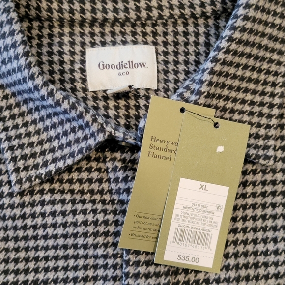 Goodfellow & Co Men's Black and White Flannel Size XL - Picture 3 of 6